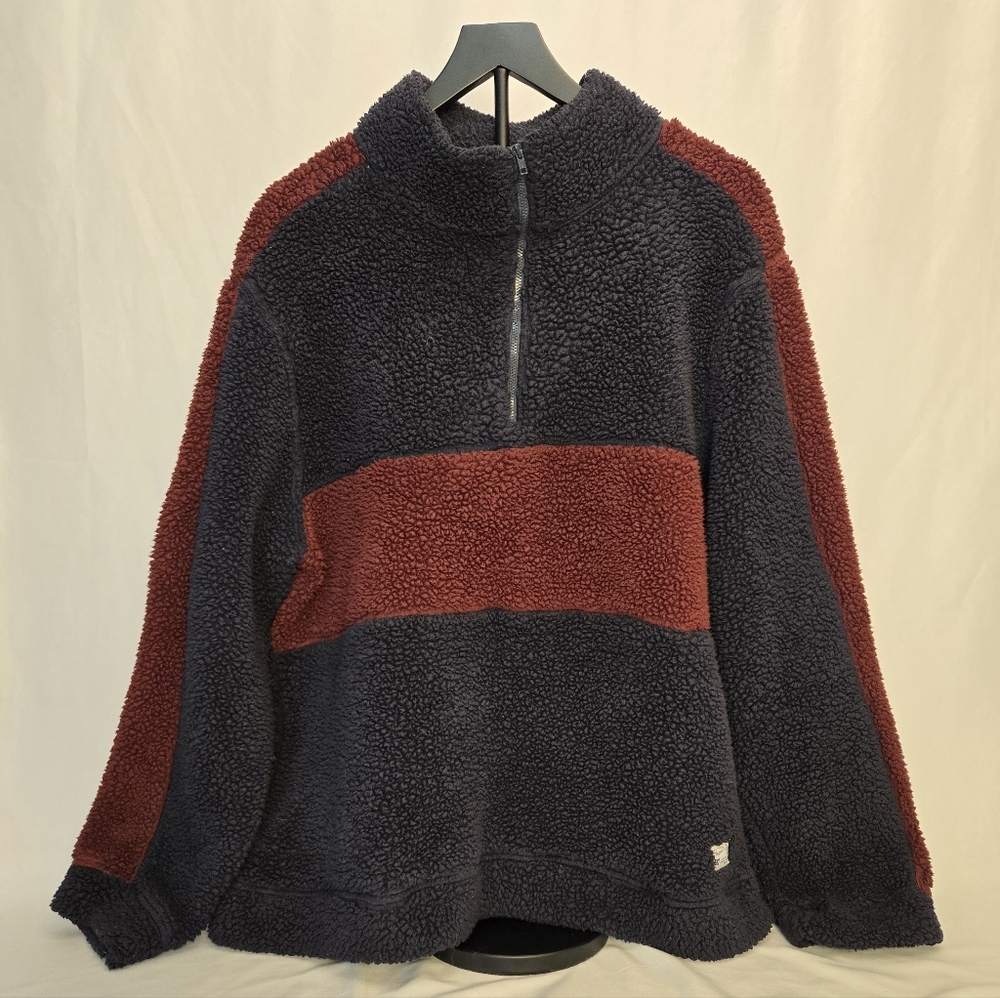 Original Penguin Jacket Mens Size Large Multicolor Fleece 1/4 Zip Collared